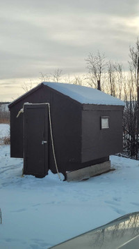 Truck box ice fishing shack