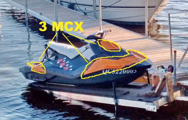 COUVERT ESTHETIQUE 3 MCX ORANGE SEA-DOO SPARK 2015 dans Motomarines  à Laval/Rive Nord