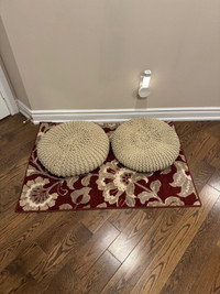 Carpet and Decorative Pillows to Sit 