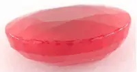 Red Ruby Oval 0.75" X 0.5" X 0.25" 20g Unheated Untreated