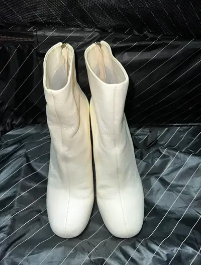 Joie White Leather Heeled Ankle Boots - Size 38.5, View more