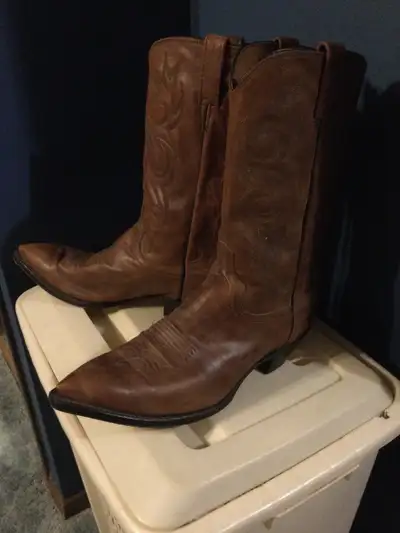 Genuine all leather western cowboy boots. Made in USA. Purchased in Nevada. Size 11 Mens. We’re hard...