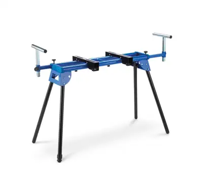 This sturdy Mastercraft miter saw stand is in good condition, featuring a durable steel frame that p...