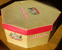 Vintage Stetson Hat Box, Very Good Condition, 15" x 13"