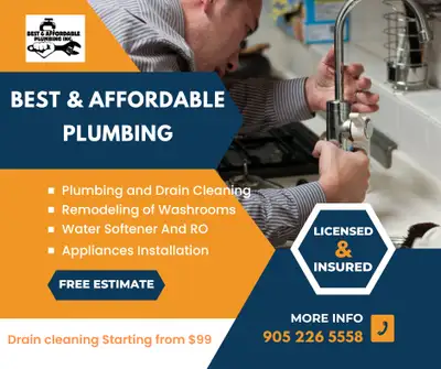 Best & Affordable Plumbing  905 226 5558, View more