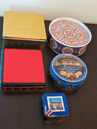 Tins for storing or delivering cookies or other baking, etc