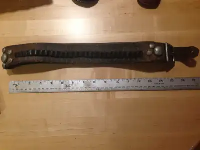 .22 cal (antique) ammo belt (small waist approx. 26") - $45