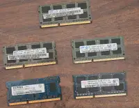 DDR3 Laptop RAM 4GB (x2) and 2GB (x3)
