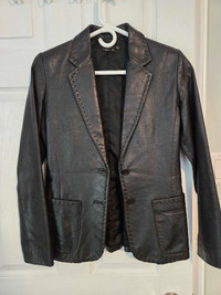 Leather blazer jacket - small