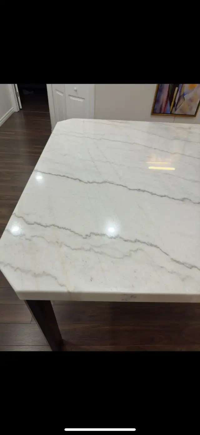 Marble Top Solid Wood Base Dining Table63234728315009122