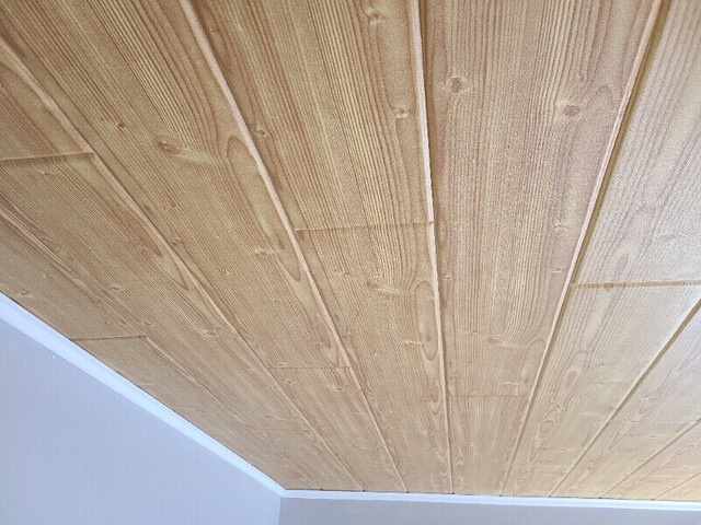 Faux Wood Ceiling planks (Styrofoam). Glue up. in Other in City of Toronto - Image 2