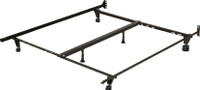 King/Queen Metal Bed Frame with Caster Wheels