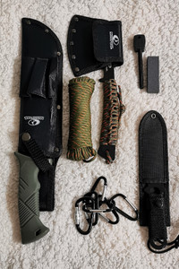 Camping Tool Set with Machete and Knife