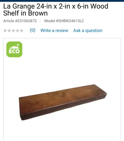 BEAUTIFUL NEW 24” x 2” x 6” WOODEN SHELF , View more