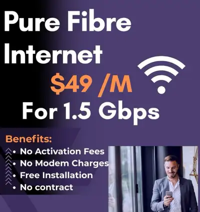 Unlimited Home wi-fi No installation fee No Activation fee No modem fee No others fee Unlimited inte...