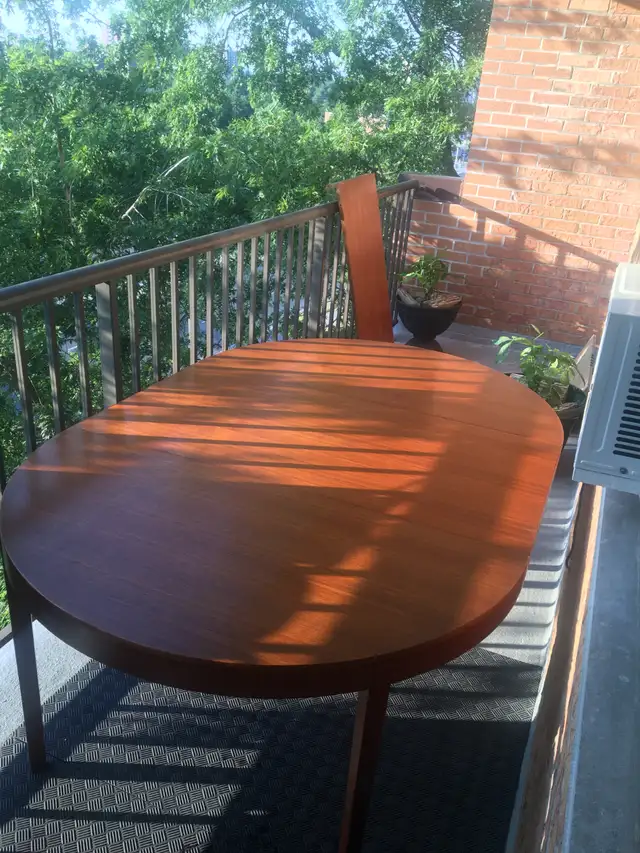 1960's RARE 3 PIECE TEAK DINING TABLE BY NIELS KOEFOED in Dining Tables & Sets in City of Toronto - Image 3