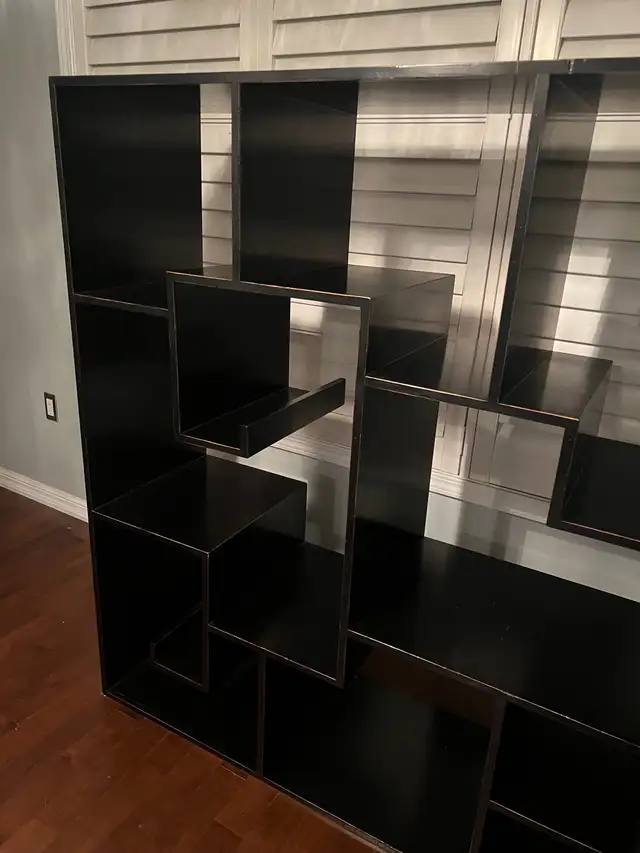 CB2 black stylish bookshelf shelving unit cabinet $1700 in Bookcases & Shelving Units in Oakville / Halton Region - Image 3