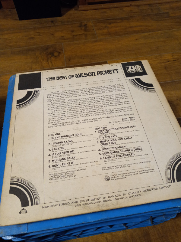 Vinyl Record/LP Wilson Pickett The Best Of Original Atlantic in CDs, DVDs & Blu-ray in Trenton - Image 2