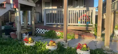 Decent size two bedroom set with kitchen and dining area . Have a separate porch areas and backyard...