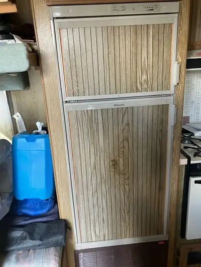Working RV Camper fridge freezer. 120v & propane. Can be seen working in camper. Dimensions in photo...