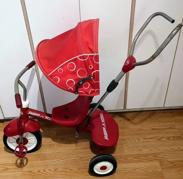 Vintage Radio Flyer Retro Style Red Wood Deck Kid Twist Scooter in Toys & Games in Oshawa / Durham Region - Image 10