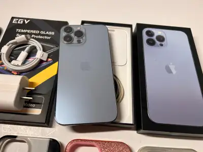 iPhone 13 Pro Max - 128GB | 10/10 Condition | 8 Cases Included, View more