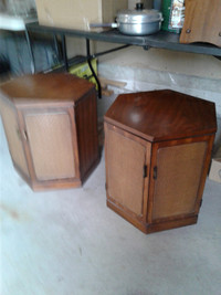 side tables with doors