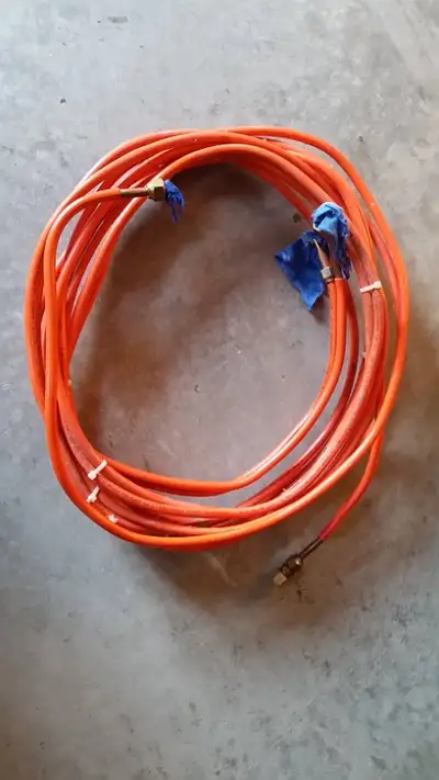 Pro-tec 3/8" copper oil line: - 2 pieces 25ft each - Plastic coated - Good for oil furnace or oil ho...