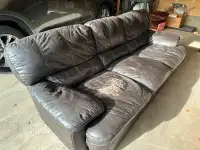 Leather Couch - very well used.