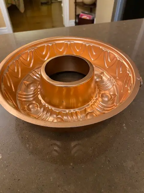 Vintage Copper Bakeware Round Jello Mold Bundt Cake Pan 8.5"62863731524226121