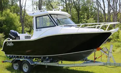2024 Oakley Boat with Suzuki 150hp Outboard & Trailer. 19.5 feet, Welded Aluminum, Hard Top, with Cu...