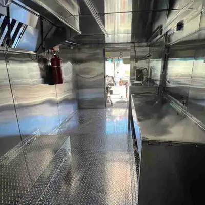 Food truck includes: Kitchen was built 2024 brand new 8 months of use on the kitchen with no deep fr...