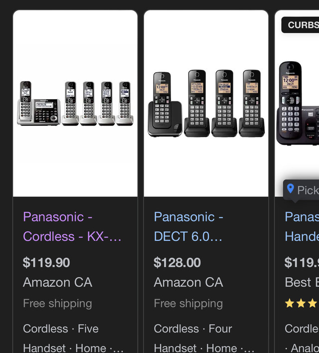 Panasonic cordless phone - 5 KXTG175 in Home Phones & Answering Machines in Mississauga / Peel Region