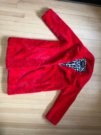 Badgley Mischka - Red Faux Fur Coat
