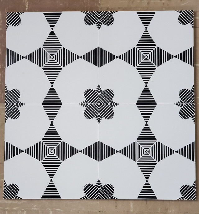 New ceramic tile - 50% off retail - black print on white in Floors & Walls in City of Halifax - Image 2