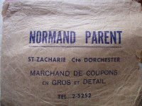 Sac Normand Parent Marchand de Coupons St-Zacharie Dorchester