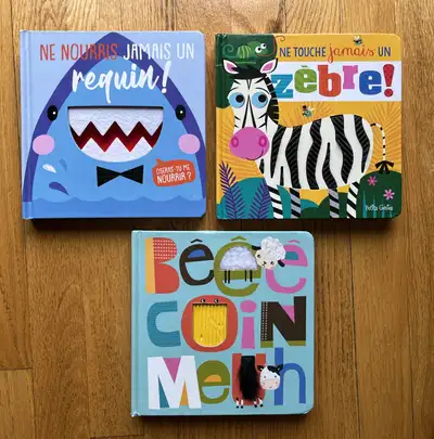 LIVRE ENFANT * À TOUCHER *(8$ ch/20$ le lot de 3 livres), View more