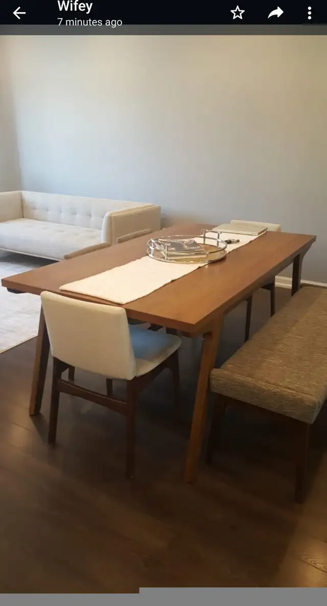 Structube Walnut Dining Table in Dining Tables & Sets in City of Toronto - Image 4
