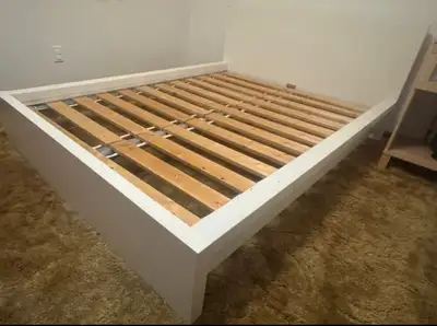 Delivery$: Queen sz malm bed frame with slats , View more