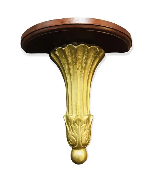 Pair of Florentine Wood and Metal Ornate Wall Sconces, Shelves in Arts & Collectibles in Oshawa / Durham Region - Image 4
