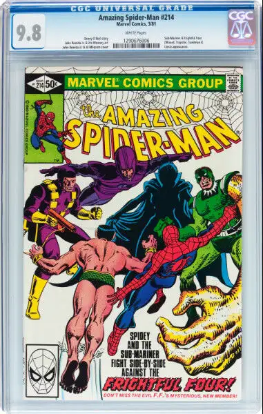 AMAZING SPIDERMAN 214 CGC GRADED 9.8, View more