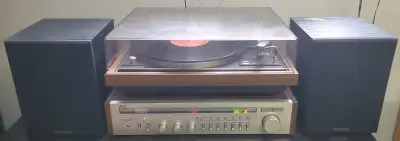 JVC R-2X RECEIVER DUAL 502 TURNTABLE & WHARFEDALE SPEAKERS, View more