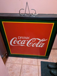 Vintage Coke Signs , wall calendar and  Cooler