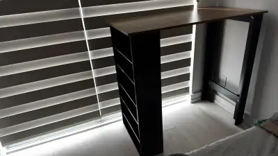 Bar Table with 3 Shelves, View more