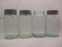 4 Vintage Crown Sealer Jars