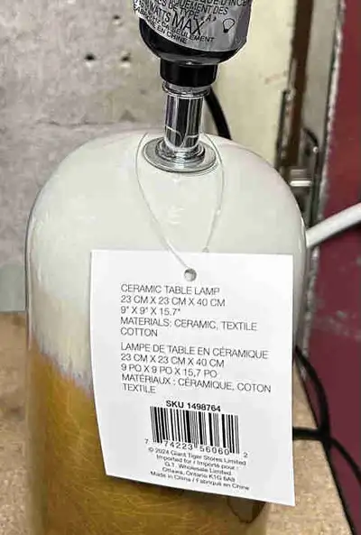 Ceramic Table lamp ( new ) Home Styles Asking $ 15 , View more