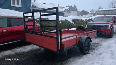 Remorque neuve 2026 home-made 6x10.4 essieu 3500lbs avec rampe idéal pour vtt,side by side etc