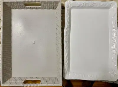 Ceramic & Plastic Serving Tray, View more