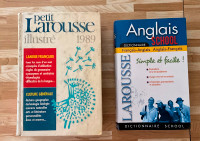 Petit Larousse 1989 et dictionnaire Anglais/Français 2010