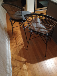 Matching bar stools.